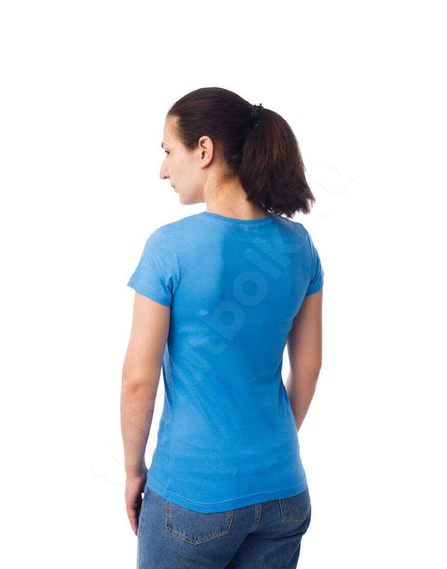 Лазурная женская футболка оптом